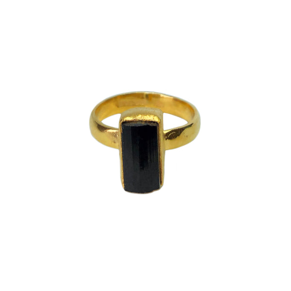 Black Tourmaline 18K Vermeil