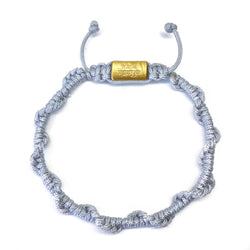 Jewish TzitTzit Shema Bracelet w/Blue Techelet-Size Adjustable - 3 Arches  USA