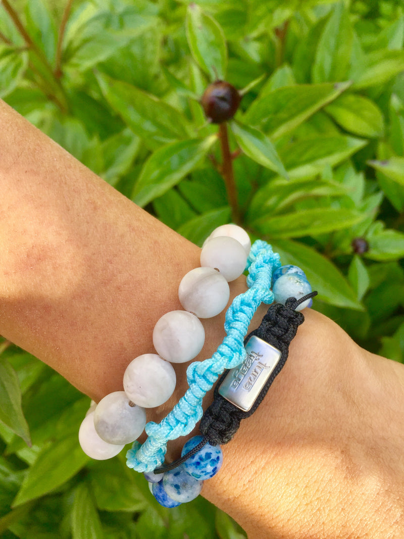 Sky Blue Mantra Bracelet