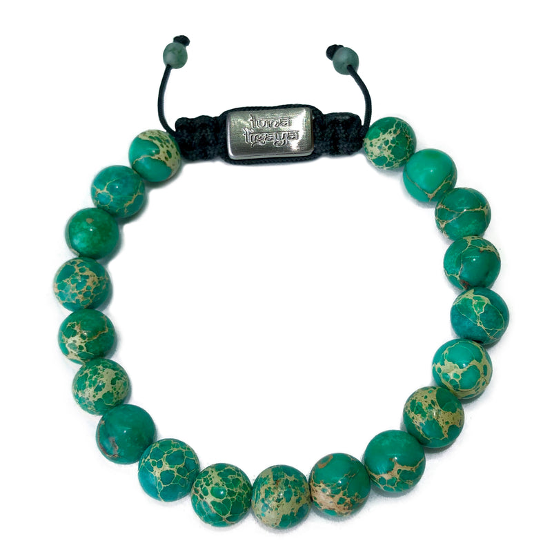 Cyan Sea Sediment Jasper 8 mm